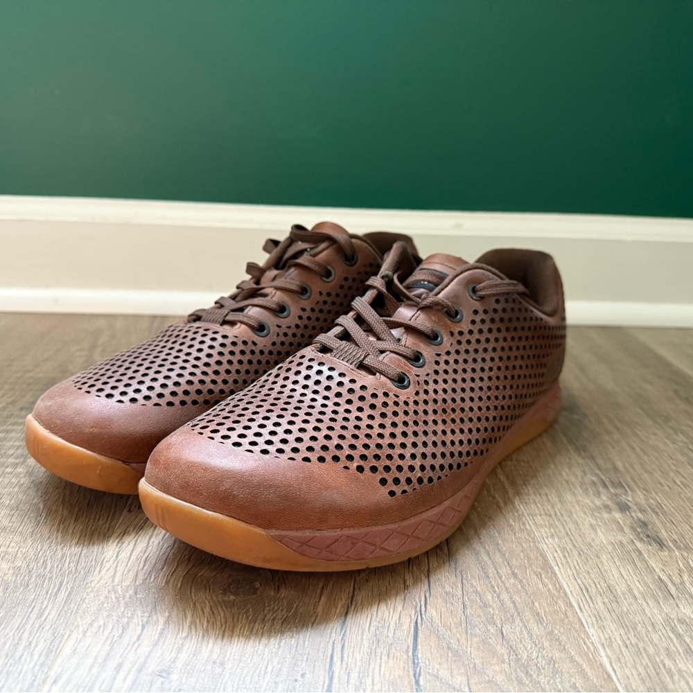 NOBULL Brown leather trainers